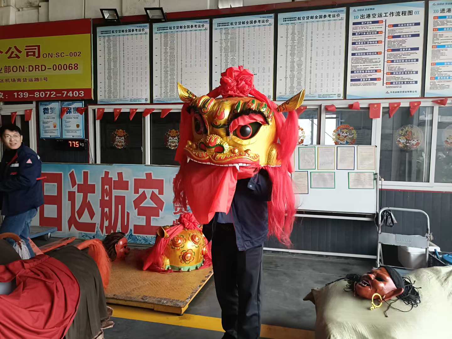 海东市|舞狮道具航空托运，定制木架安心护航